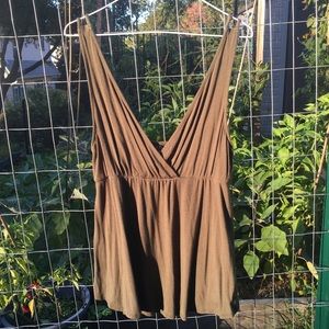 venus wrap top in olive green